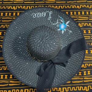 Beach hat with love written on it