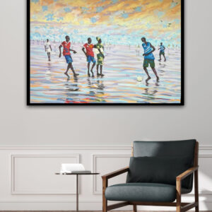 Football at the beach